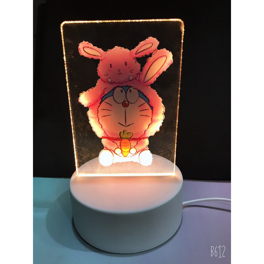 Đèn Led 3D doremon DLI20 Đèn Ngủ 3D Sáng Tạo cute dễ thương