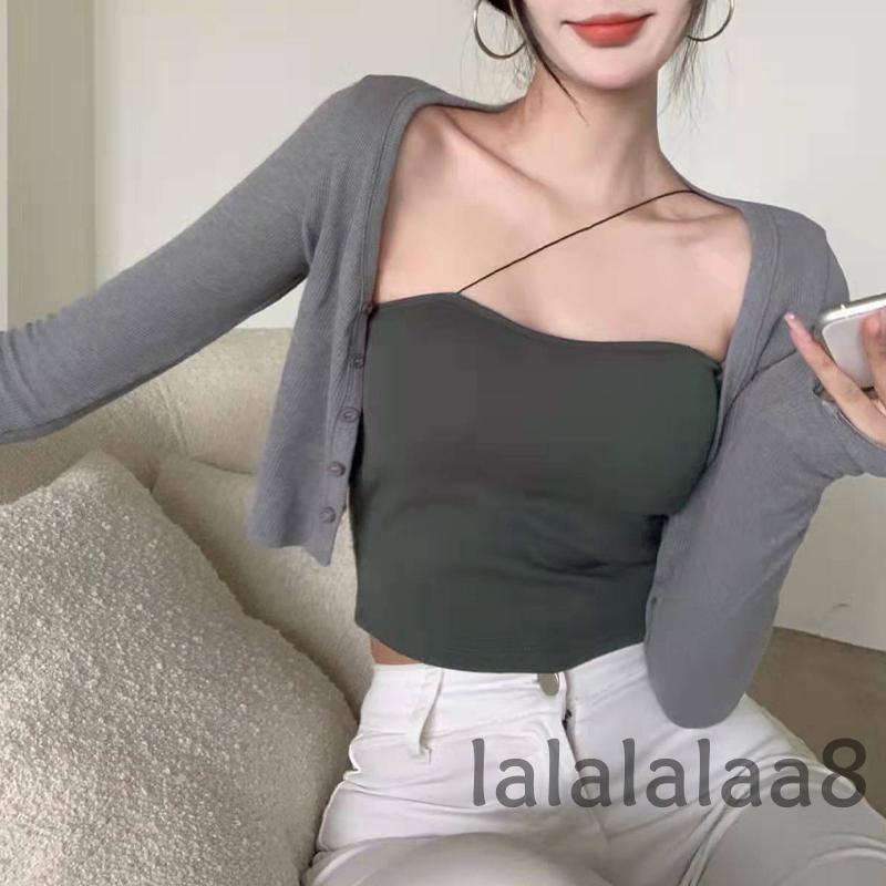 Áo ống thoáng khí không tay màu trơn dành cho nữ