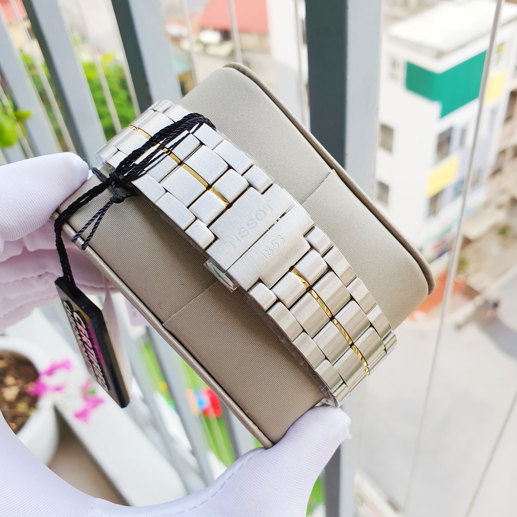 Đồng hồ Nam chính hãng Tissot Luxury Powermatic 80 T086.408.22.036.00 Size 41,Demi vàng,Mặt trắng-Máy cơ-Dây kim loại