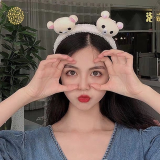 Bear Headband Washing Face Makeup Plush Headband Hairband YKD