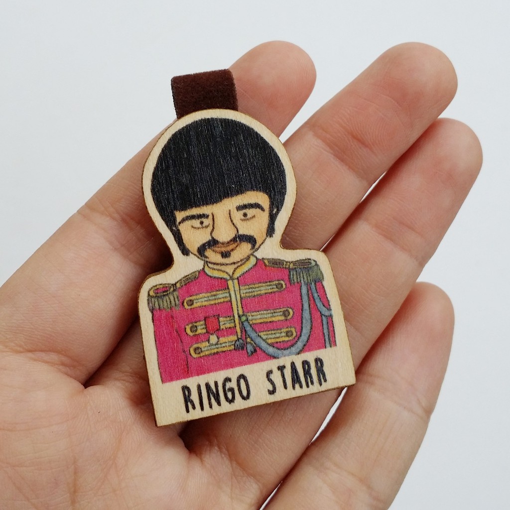 Bookmark gỗ nam châm Ringo Starr The Beatles - BO034