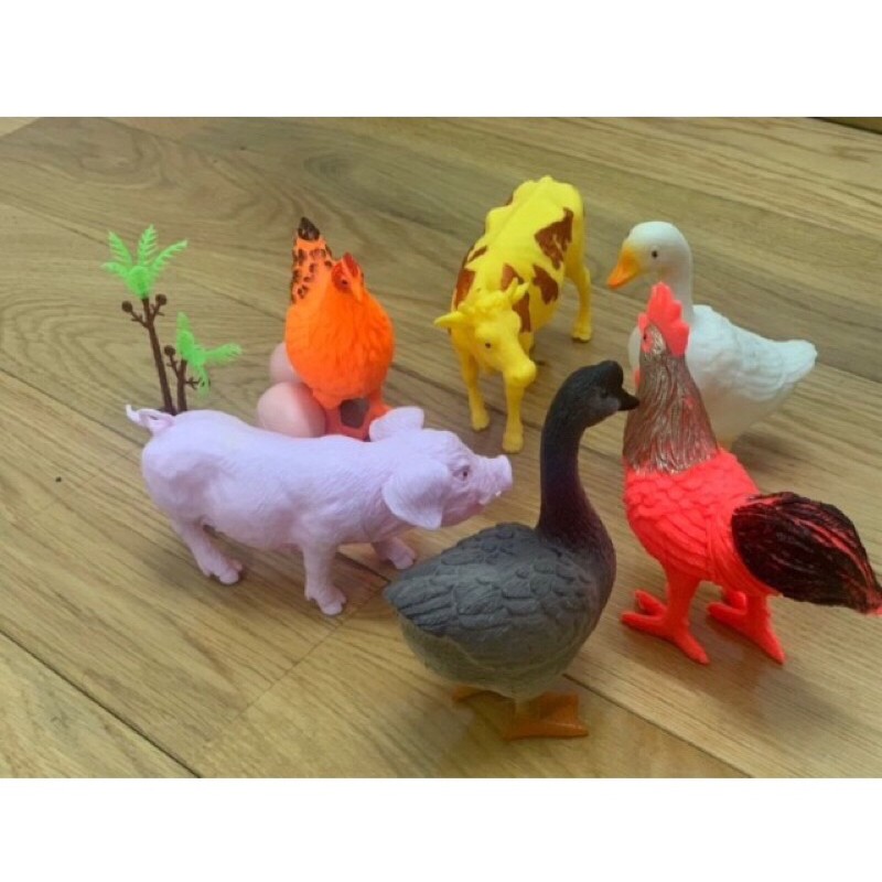 Túi đồ chơi thú nhựa , mô hình bằng nhựa các loại động vật nuôi