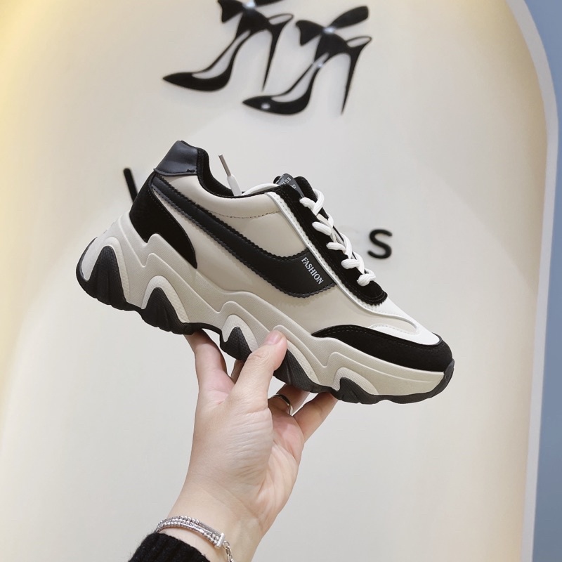 Giày thể thao sneaker pha viền đế cao siêu nhẹ fullbox hàng quảng châu cao cấp