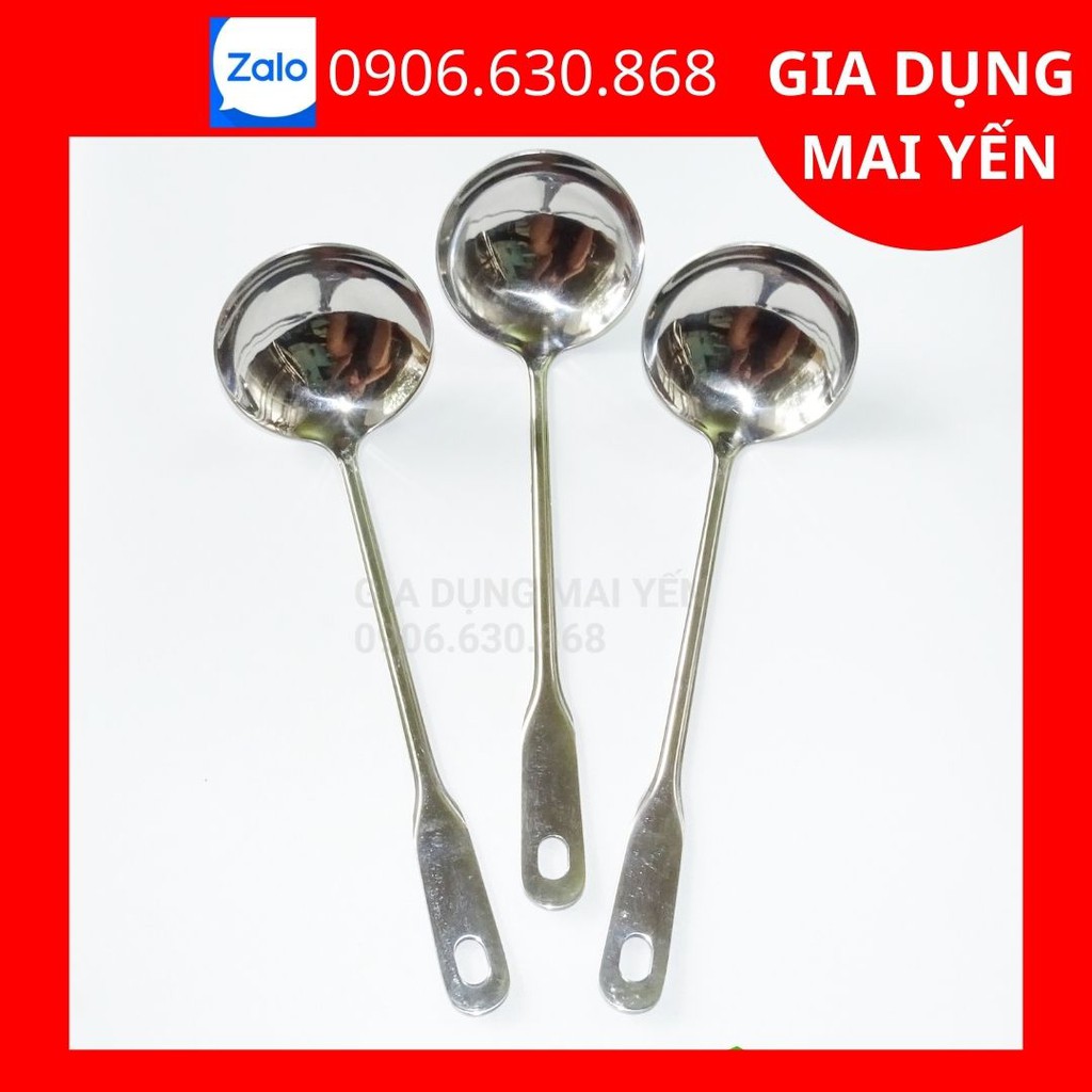 Vá Lẩu Dài 19,5cm Inox Sáng Bóng Cao Cấp