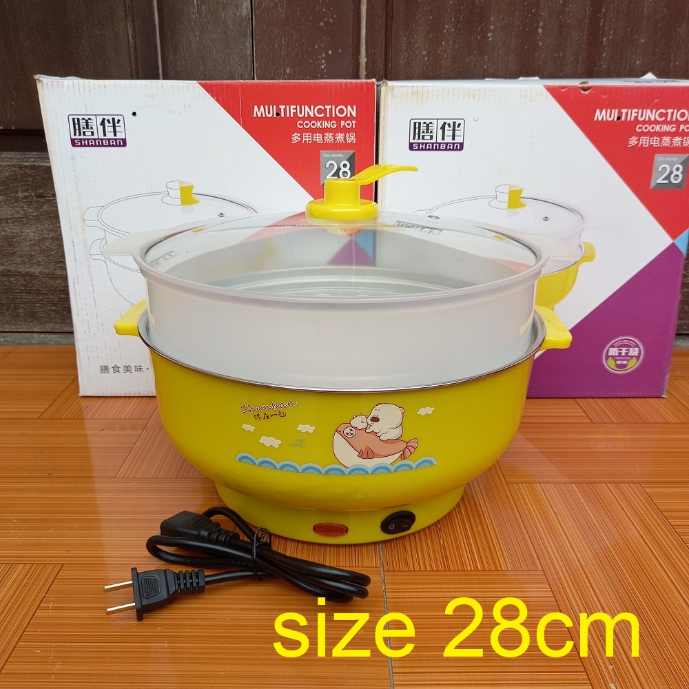 nồi lẩu mini nấu mì nồi lẩu đa năng 2 tầng kèm hấp 18cm 26cm 28cm