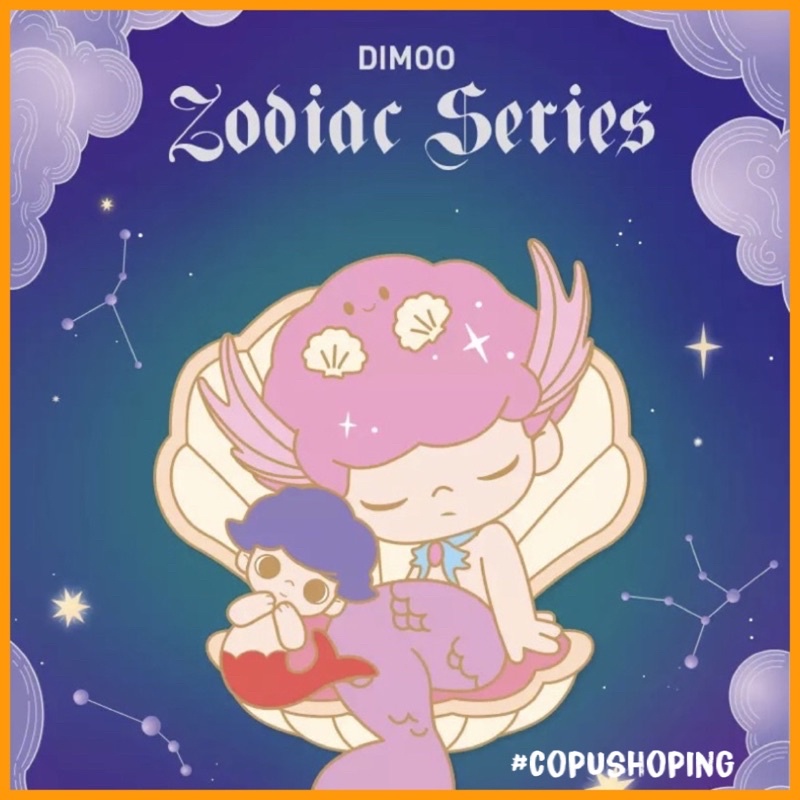 Huy hiệu DIMOO Mystery Pin set phiên bản 12 cung hoàng đạo The Zodiac Series Pop Mart