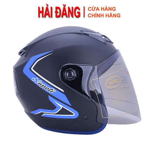 Mũ bảo hiêm NAPOLI N039 Tem bọ cạp xanh dương (KK)