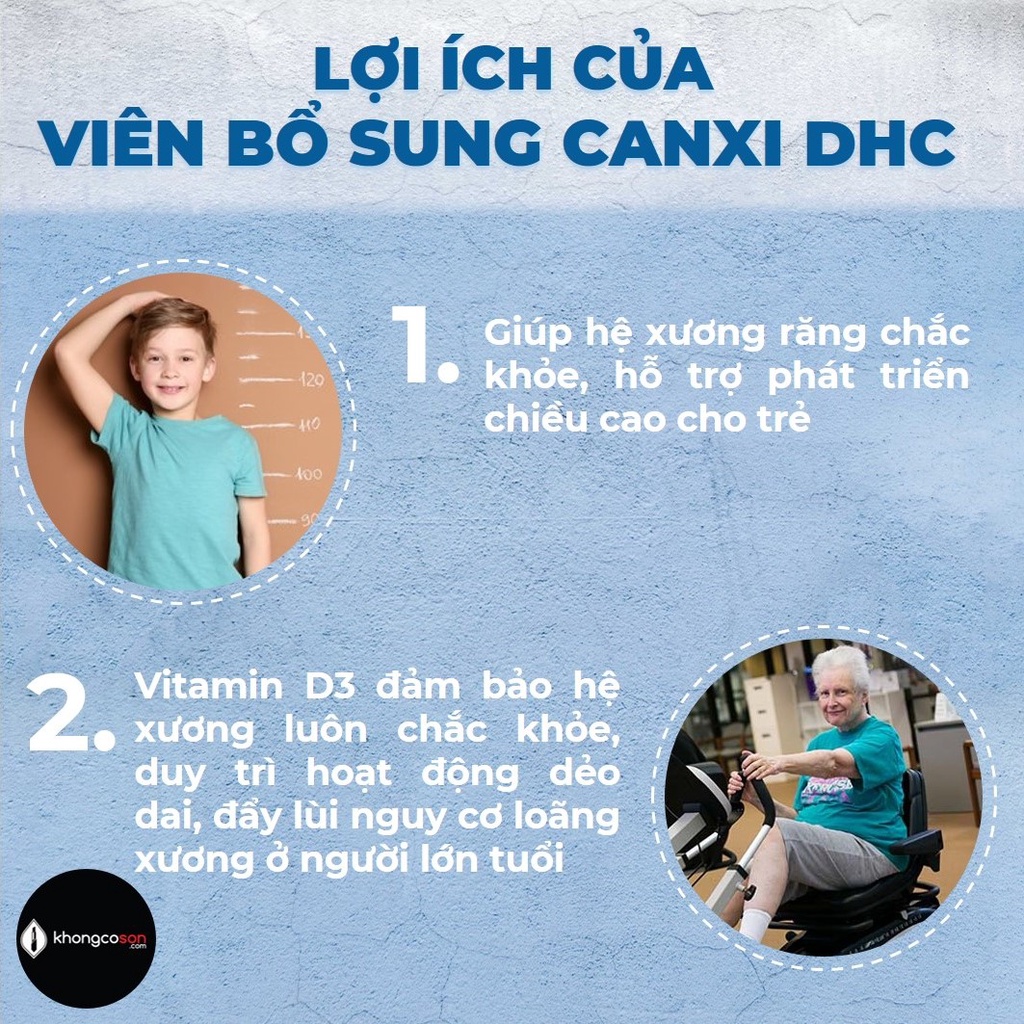 Viên Uống DHC Bổ Sung Canxi Cho Trẻ Và Người Lớn DHC Calcium + CBP 30 Và 90 Ngày - Khongcoson