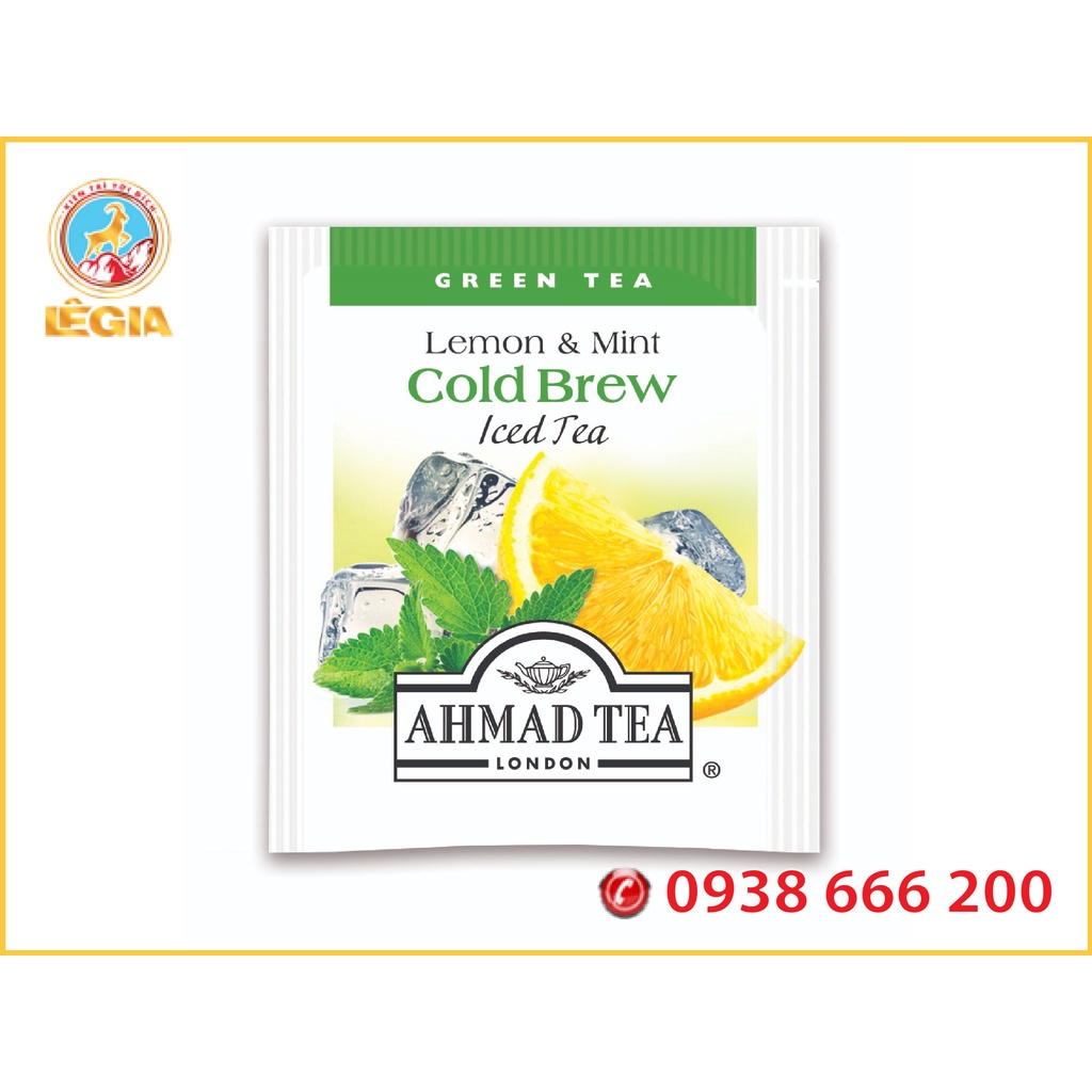 Trà AHMAD pha lạnh bạc hà và chanh 40G - AHMAD LEMON &amp; MINT COLD BREW