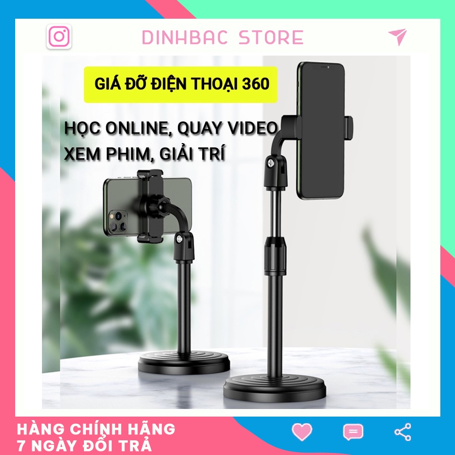 Giá đỡ điện thoại để bàn hỗ trợ học Online Livetream nhỏ gọc tiện lợi