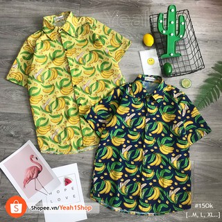 [Yeah1Shop]- Áo sơ mi trái cây chuối to (M, L, XL) (SMHH)