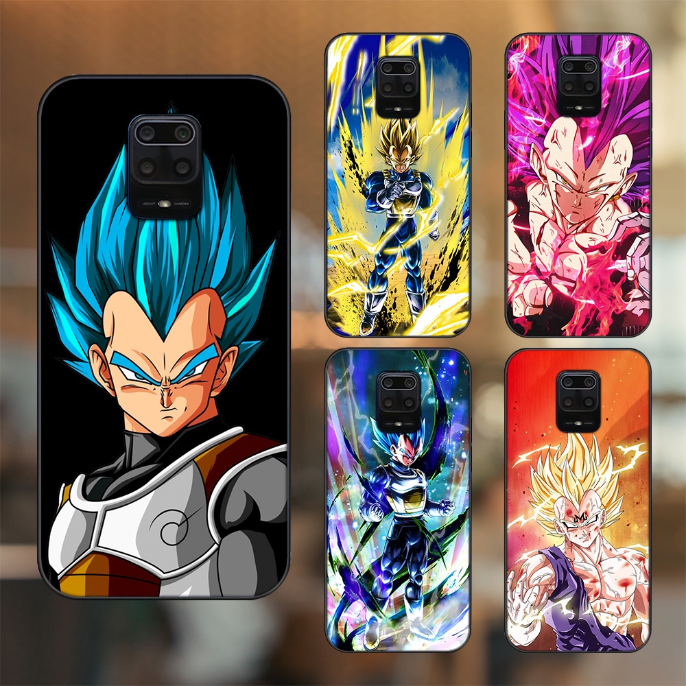 Ốp lưng Xiaomi Redmi Note 9s, Note 9 Pro viền đen in hình Vegeta Dragon Ball