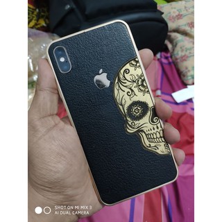 Miếng dán skin da iphone X - Ghép hình skull - D01