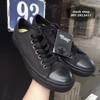 Giày AllStar Chuck Full Đen Cổ Thấp Nữ