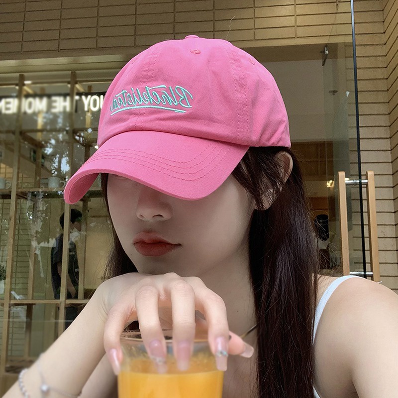 Mũ Lưỡi Trai Mềm Mại Thêu Chữ Phong Cách Hàn Quốc