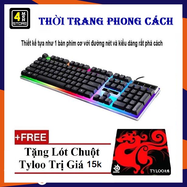 Tặng Lót Tyloo , Bàn phím G21 LED Giả cơ game có dây - Led Siêu Ngầu