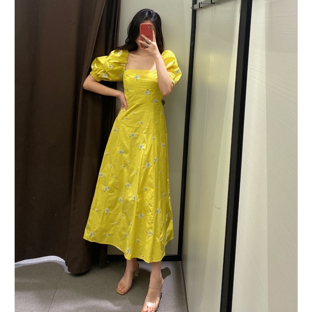 Zara Đầm Lụa Thêu Họa Tiết Thời Trang Mùa Xuân 2022 Cho Nữ2436320 2436/320