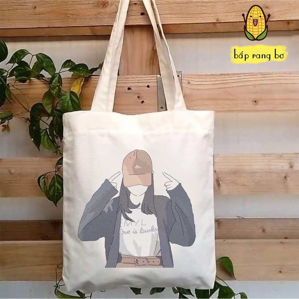 [Mã WASTTET hoàn 15% tối đa 30k xu đơn 99k trở lên] TÚI TOTE CÔ GÁI - CÓ KHÓA - VẢI DỆT CANVAS | WebRaoVat - webraovat.net.vn