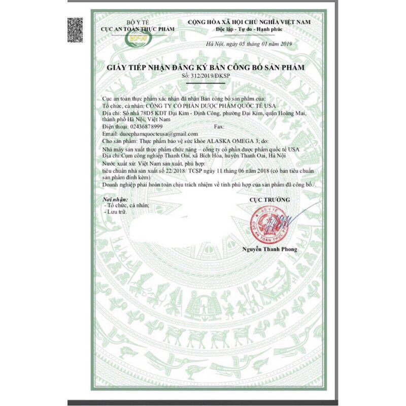 Viên dầu cá Alaska Omega 3 bổ não, sáng mắt, khỏe tim mạch Hộp Trắng 100 viên