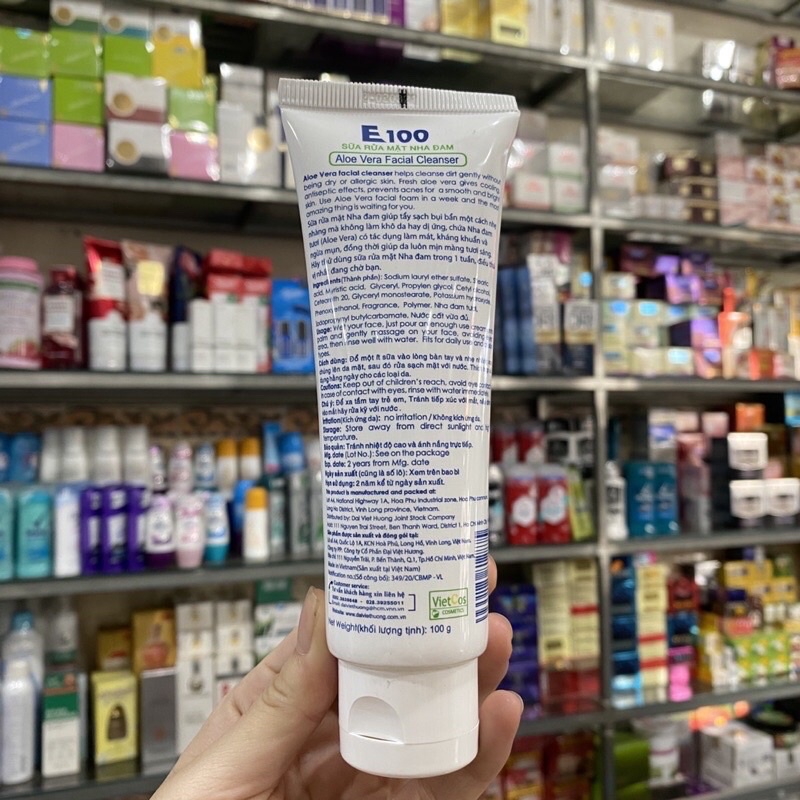 E100 Sữa Rửa Mặt Nha Đam 100g