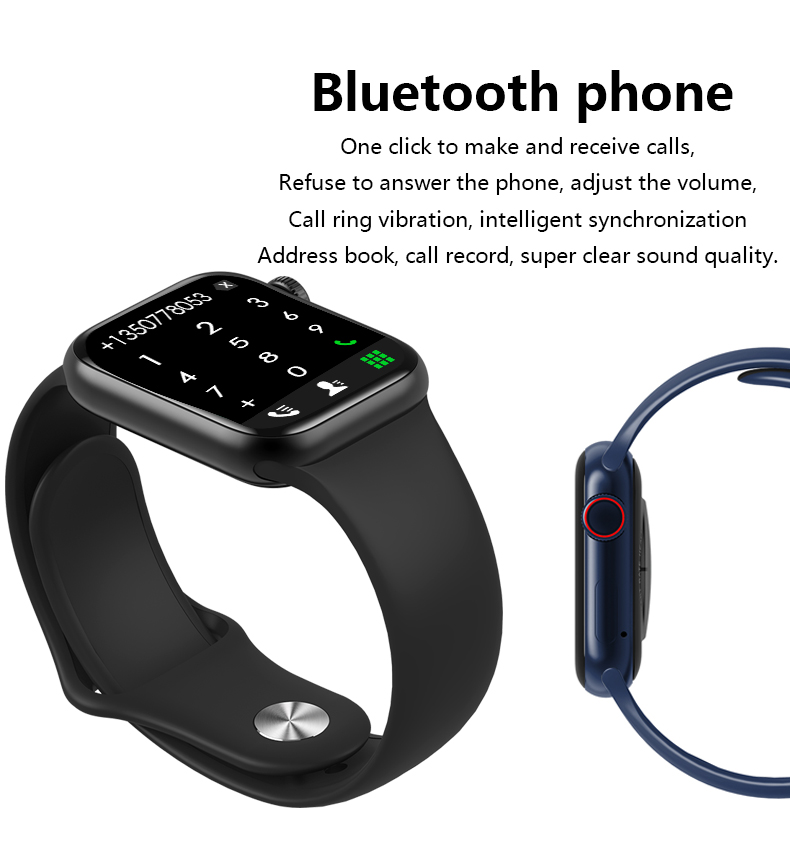 IWO Smartwatch I12 Bluetooth call 1.69 inch music control encoder rotating fitnesstracker watch waterproof men and women universal HW16/HW22