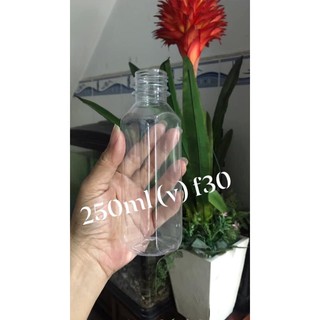 Chai vuông 250ml nắp đen fi 30