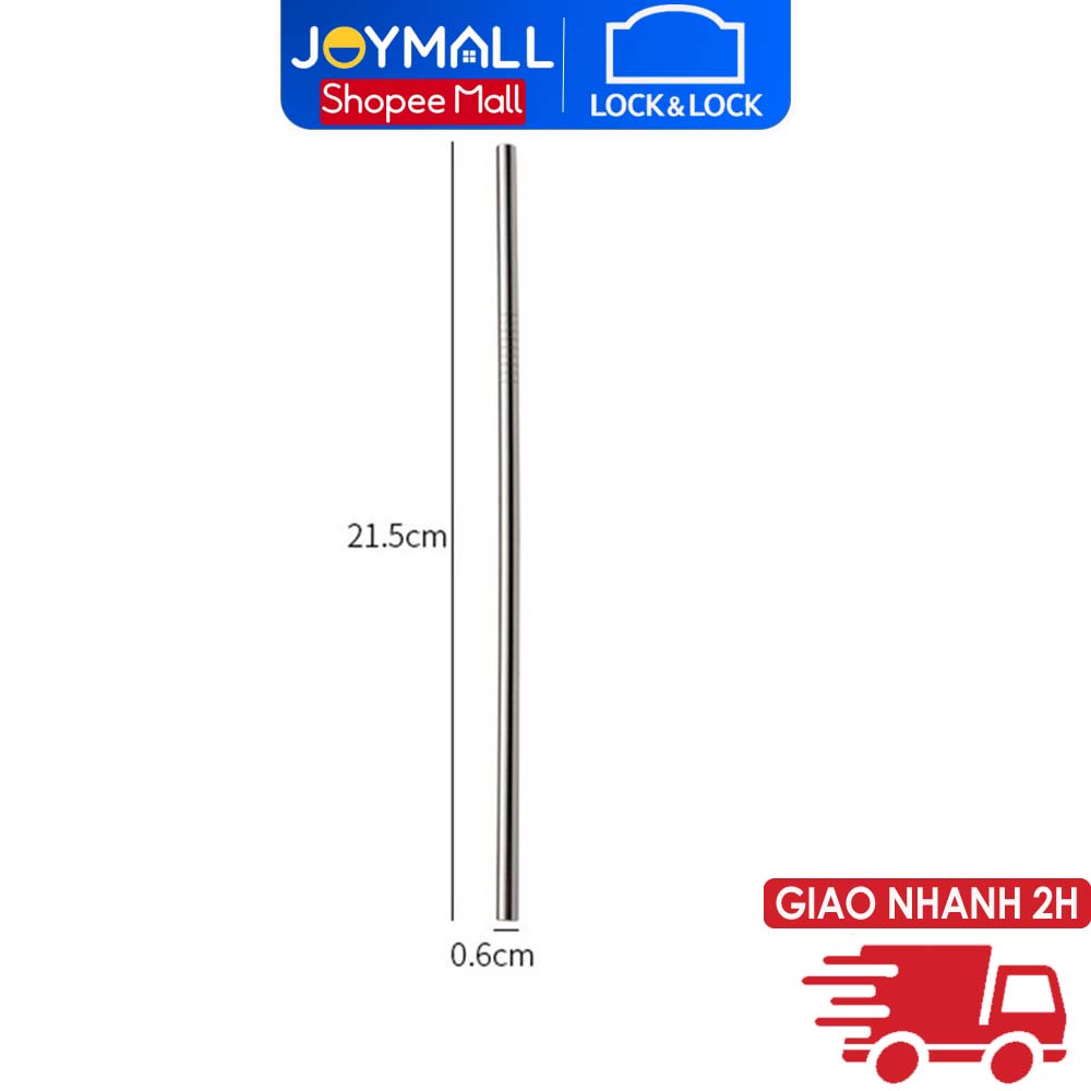 Ống hút inox JoyMall dạng thẳng bằng thép không gỉ, có thể tái sử dụng, dễ dàng vệ sinh