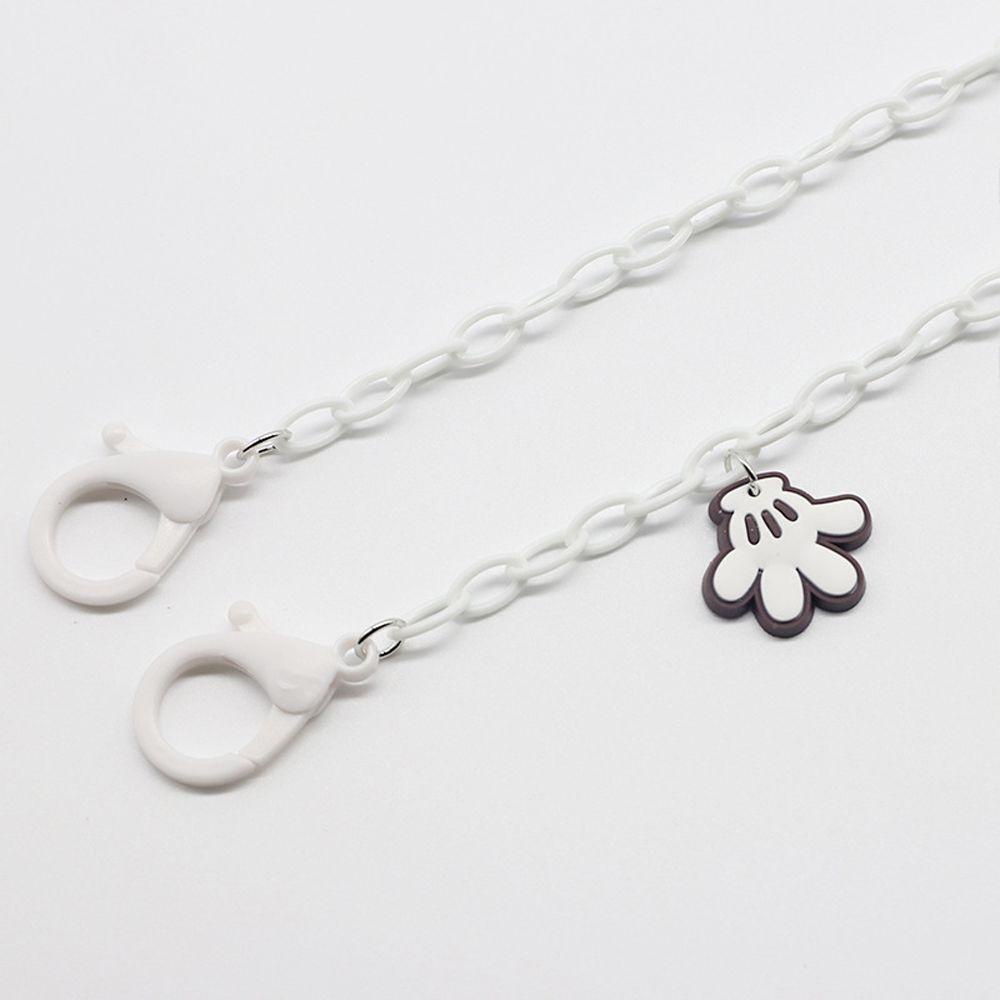 Dây Xích Acrylic Màu Đen Đeo Mắt Kính Hình Chuột Mickey Bảo Vệ Mắt Kính