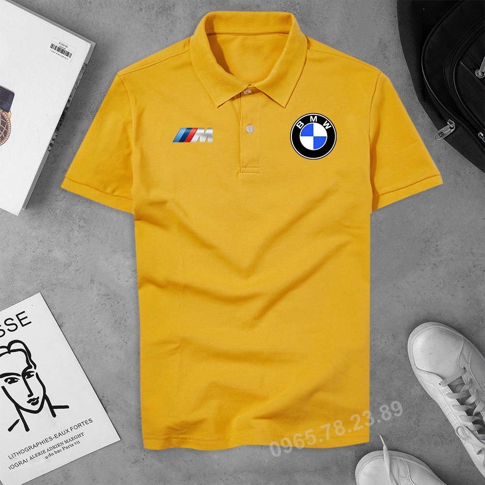 Áo thun polo cao cấp cổ bẻ Mercedes AMG đỏ - BMW - Vinfast - Áo sang trọng, cotton thoáng mát, không xù lông