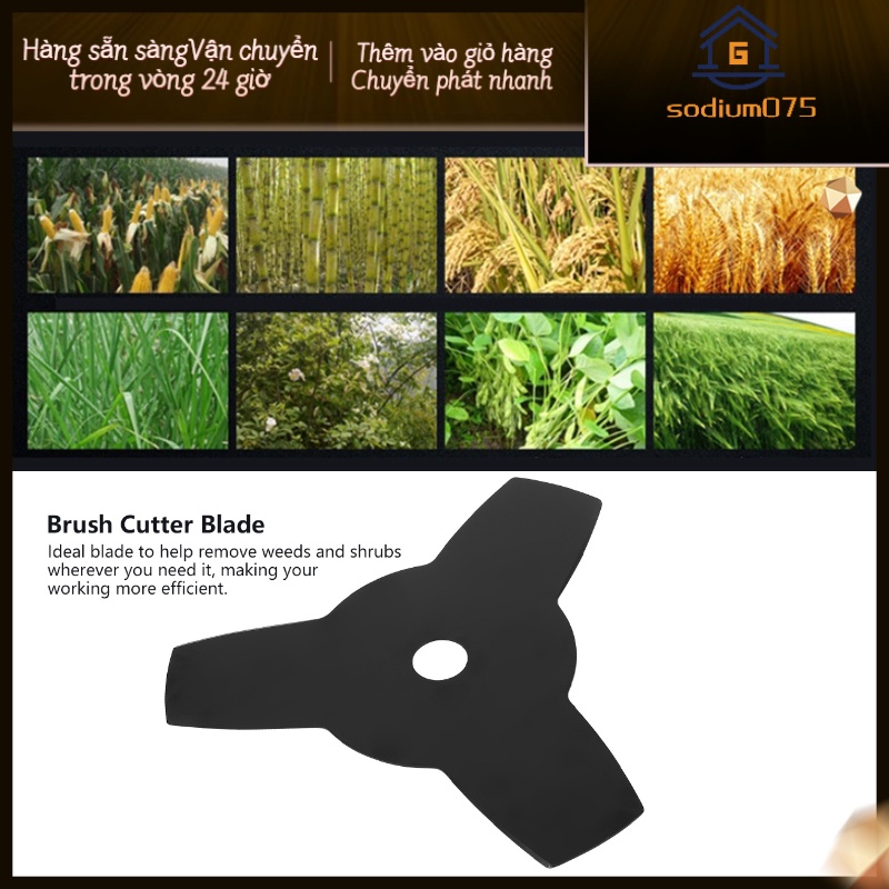 Hot Deals2.0mm 3 Teeth Manganese Steel Brush Cutter Grass Trimmer Blade Replacement AccessorySpot ExpressSodium075