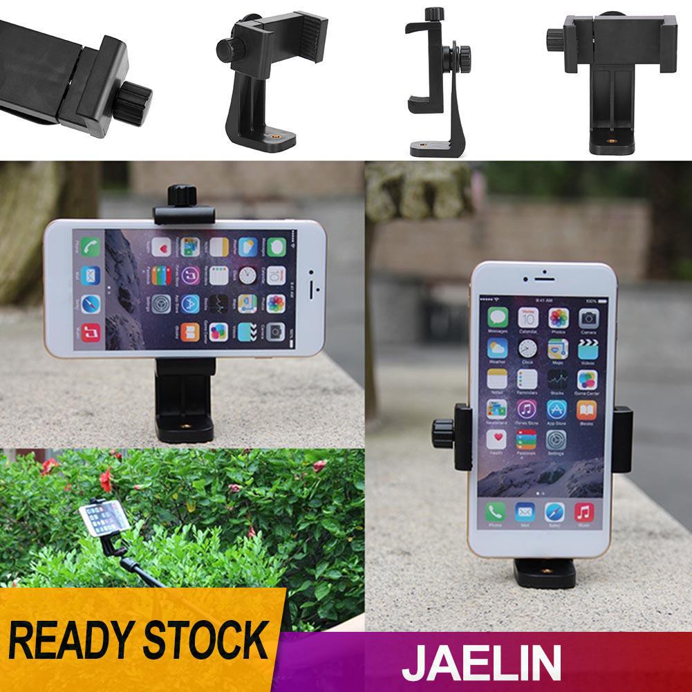 JAE Tripod Mount Phone Clip Vertical Bracket 360 Degree Rotating Tripod Adapter