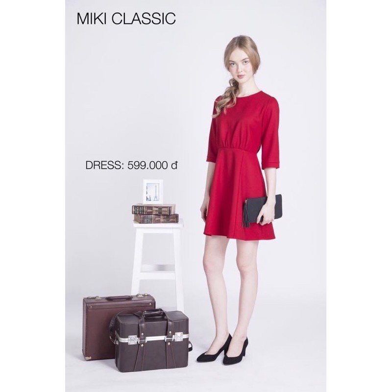 ĐẦM ĐỎ NOEL MIKI CLASSIC TẾT