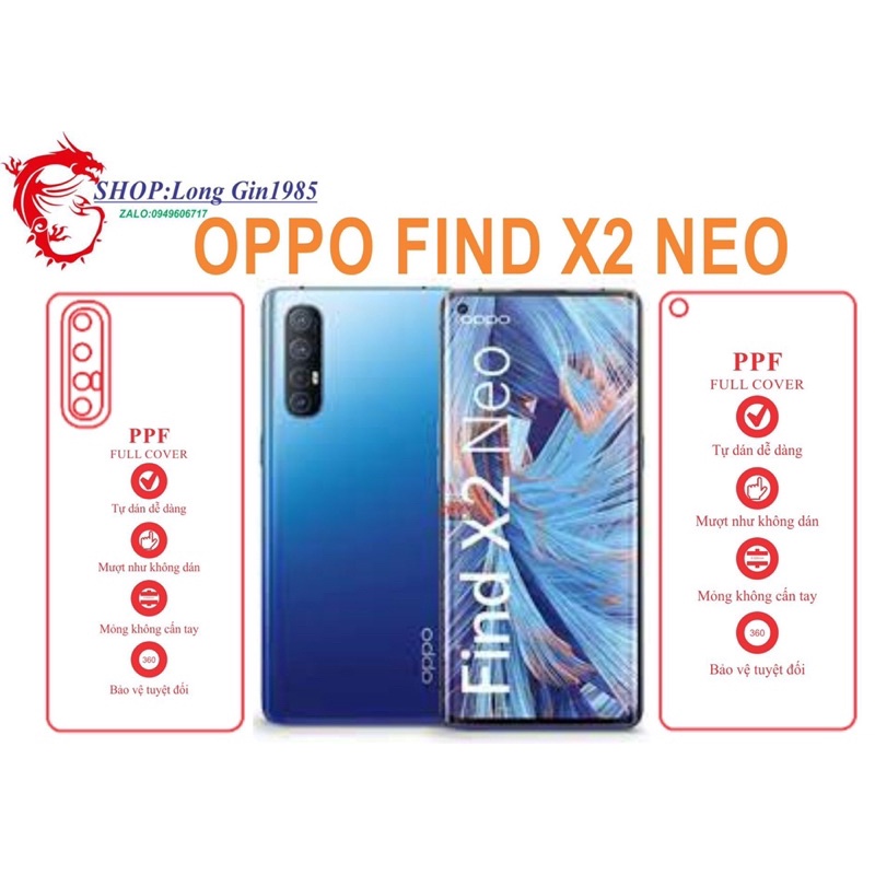 Oppo FIND X2 NEO miếng dán trong Ppf mặt sau và mặt trước chống va đập chống trầy xước