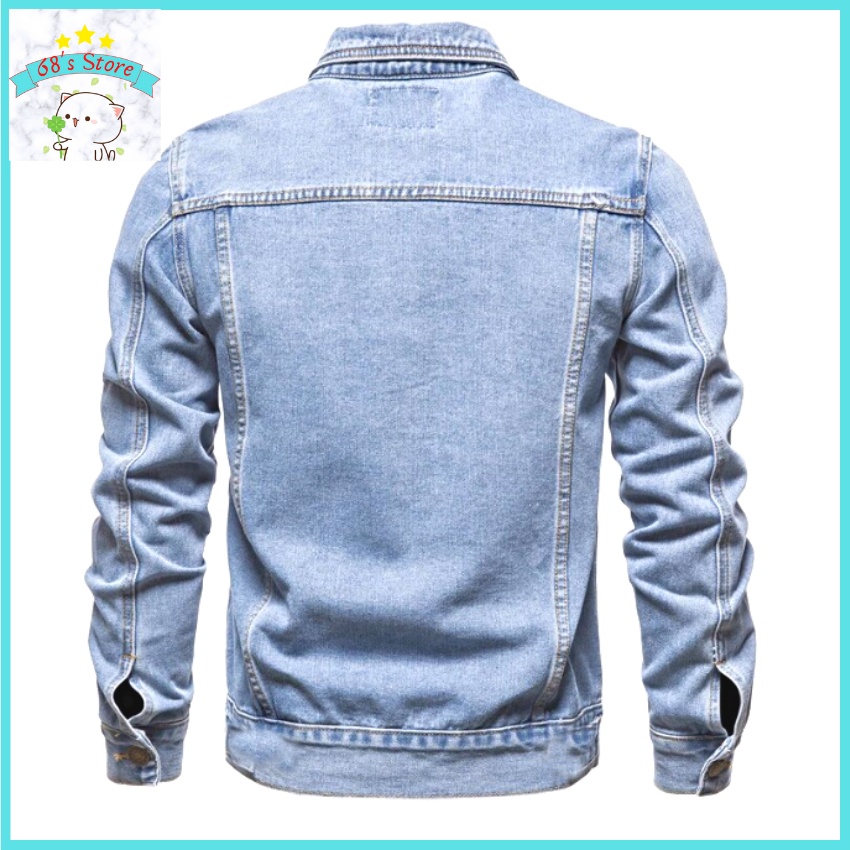 Áo khoác jean nam lịch lãm 68's Store cao cấp form body phong cách thời trang jean đơn giản sang trọng
