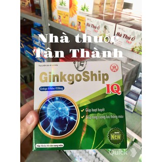 (CHÍNH HÃNG) Ginkoship IQ - Ginko biloba hoạt huyết dưỡng não