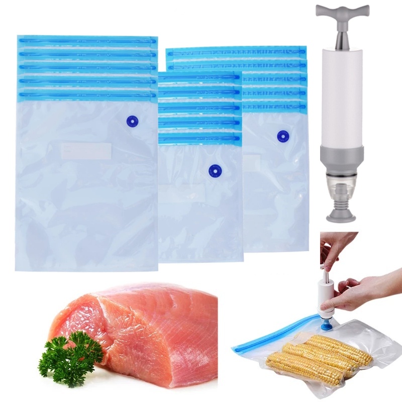 Túi Hút Chân Không Đựng Thực Phẩm Tái Sử Dụng Tiện Lợi