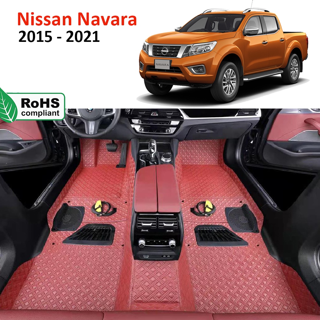 Thảm lót sàn Full kín 360 SIÊU SANG Nissan Navara 2015-2021 5 chỗ thế hệ mới, chống trơn trượt, bền bỉ trọn đời