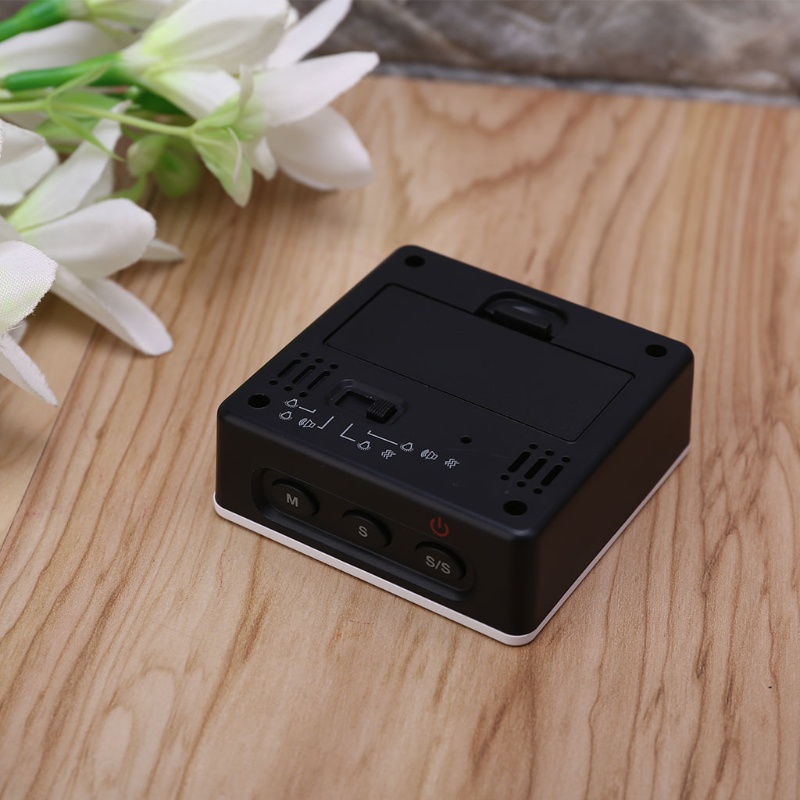 Đồng Hồ Báo Thức Nắp Lật Bốn Mặt Hình Vuông DIY