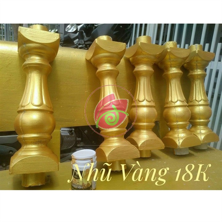 Sơn Nhũ Vàng 18K hệ Nước Yes Paint 200G