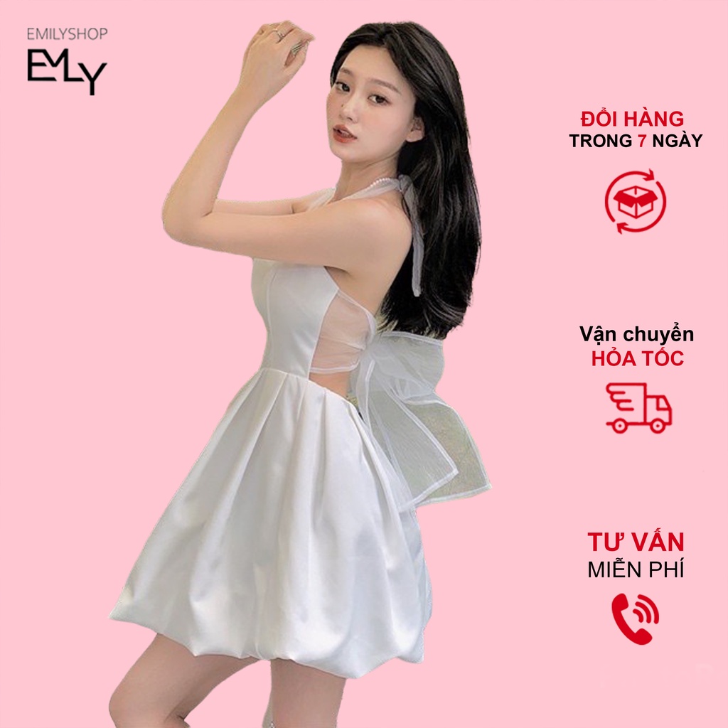 ĐẦM HAI DÂY DÁNG XÒE CỔ YẾM CÚP NGỰC HÀNG NHẬP QUẢNG CHÂU