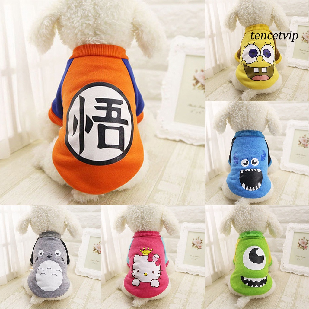 Áo hoodie in họa tiết hoạt hình dễ thương xinh xắn thời trang mùa thu cho thú cưng
