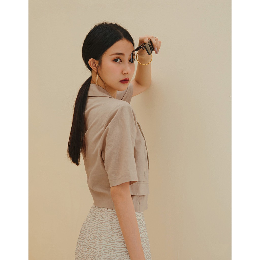 Áo Khoác Vest Dáng Lửng Tay Ngắn nữ Air Space 2121826004 | BigBuy360 - bigbuy360.vn