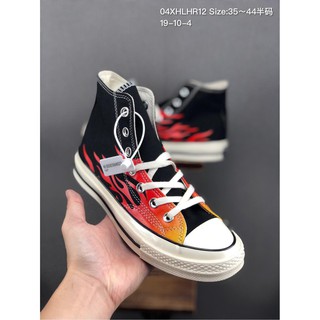 Converse 18ss Flame High, stylish two-layer fabric high neck