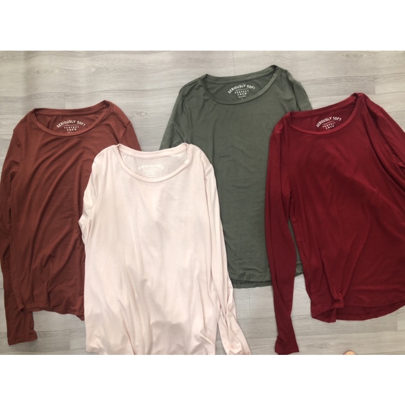Áo thun nữ dài tay thu đông chất rayon mềm mịn co dãn tốt vnxk