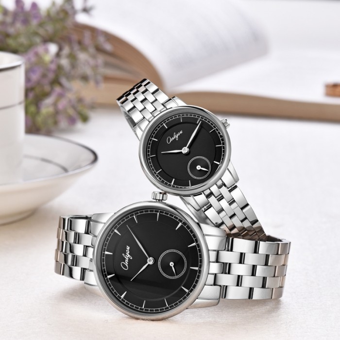 Đồng hồ Onlyou Nam 83030GB Dây thép không gỉ 40mm