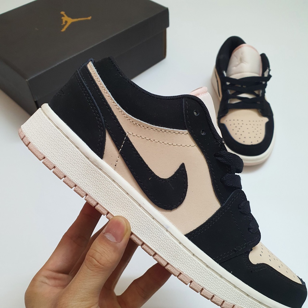 Giày Sneaker Jordan 1 Low Guava Ice Cao Cấp Fullbox, Giày thể thao nữ jordan cổ thấp đen hồng cute cực kì dễ phối đồ