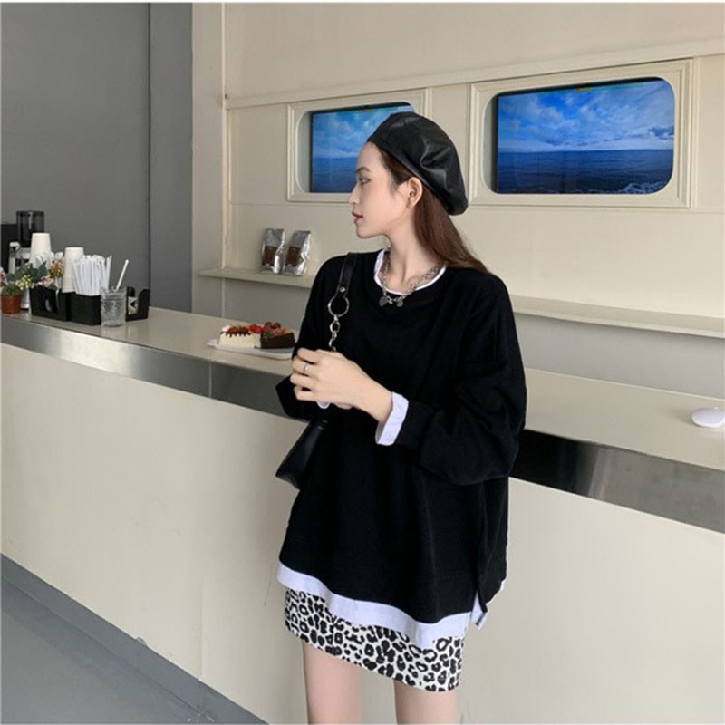 Áo Hoodie Nỉ Tăm Phối Pull Trắng Không Mũ Mẫu Mới M068-Violet_Store