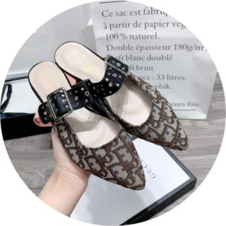 Giầy hở gót lv đế 3p đế khâu