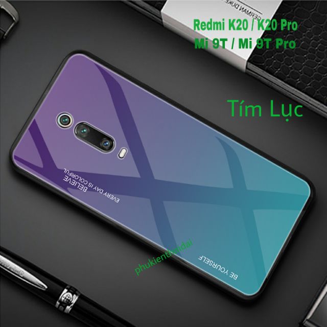 Ốp lưng Redmi K20 / K20 Pro / Mi 9T kính đa sắc thời trang cao cấp chống sốc