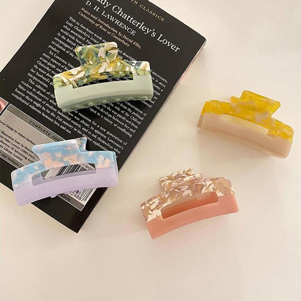 FORBETTER Kẹp TóC Acrylic NhiềU MàU Sang TrọNg ThờI Trang Cho Nữ